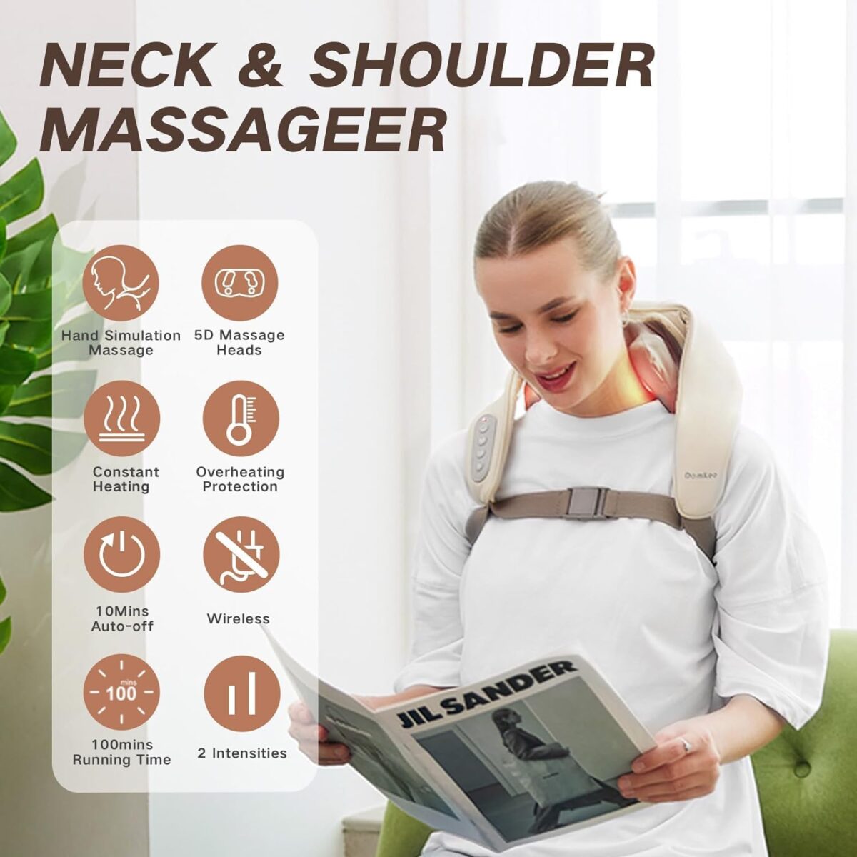 Neck Shoulder Heat Relax Massager - Image 7